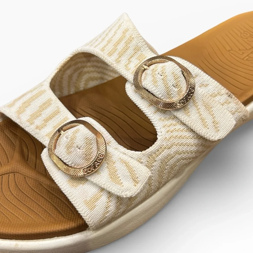 COFACE  Double Strap Slides Orthotic Comfort Slide Sandals Women’s Size 11 - Picture 3 of 11